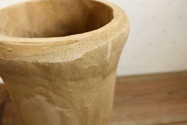 カービングカップ 木製鉢 鉢カバー